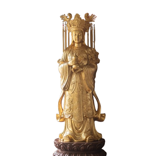 Tượng Chầu Đệ Nhị Thượng Ngàn Bằng Đồng – Hiện Thân Quyền Năng Của Mẫu Thượng Ngàn Linh Thiêng