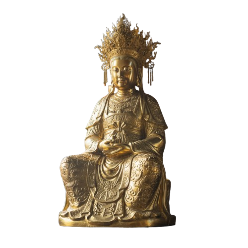 Tượng Bà Chúa Chầu Bà Bản Cảnh Bằng Đồng – Linh Vật Thờ Mẫu Thiêng Liêng, Tôn Nghiêm