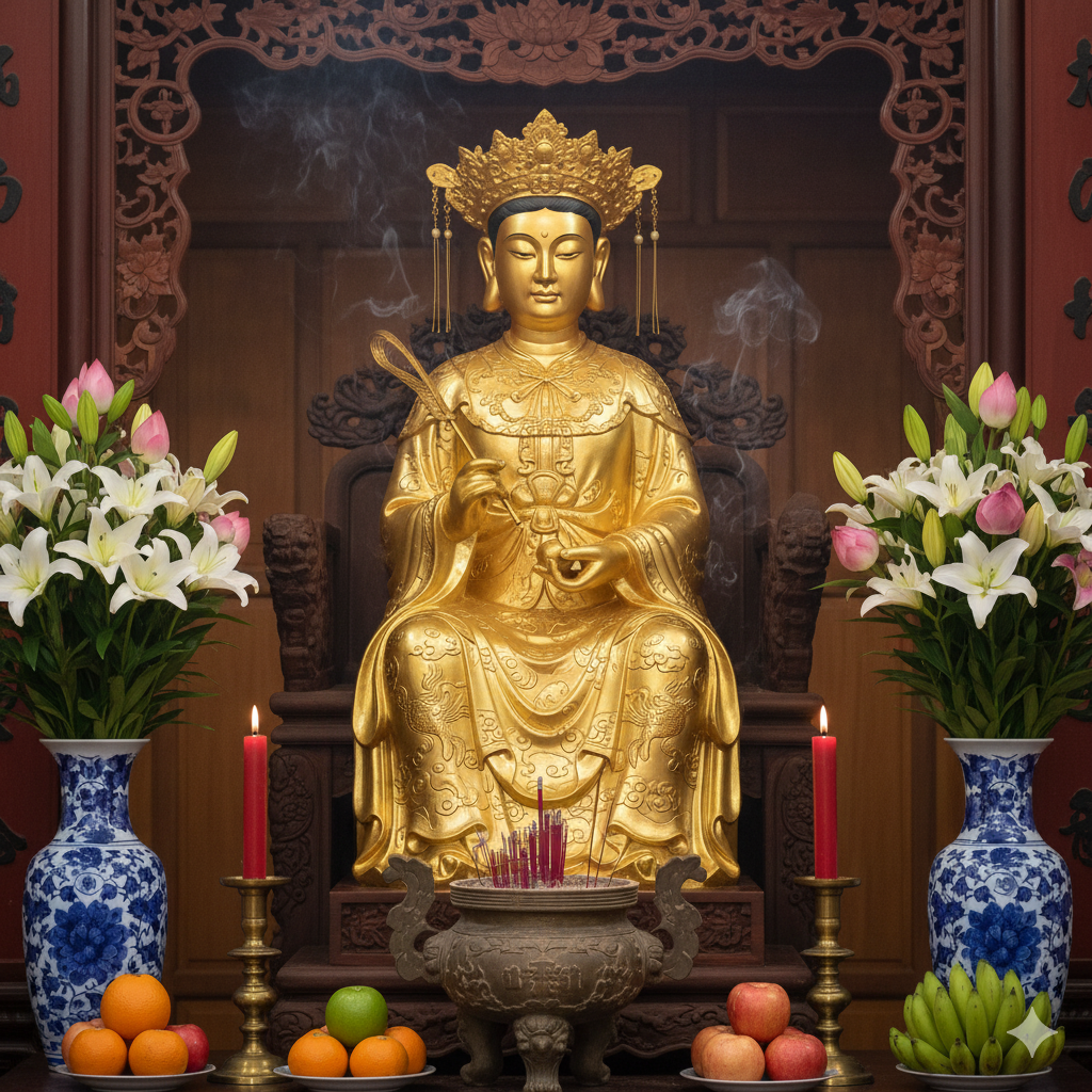 Tượng Chầu Năm Suối Lân hoàn thiện, dát vàng sang trọng