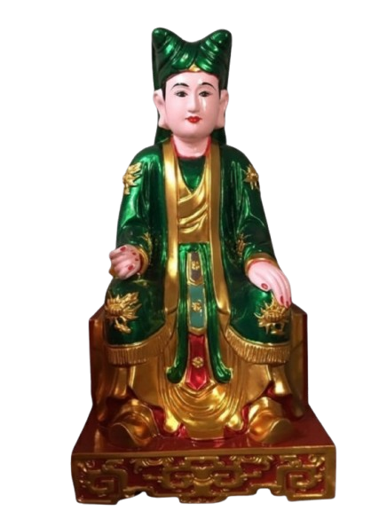 Cận cảnh tượng Cô Sáu Sơn Trang – ánh mắt sắc sảo, nhân từ, toát lên vẻ linh thiêng và chính trực của bậc Thánh Cô miền Sơn Trang.