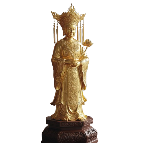 Tượng Cô Tư Tây Hồ (Cô Tư Địa Phủ) Bằng Đồng – Linh Vật Tâm Linh Tượng Trưng Cho Quyền Năng Và Phúc Lành