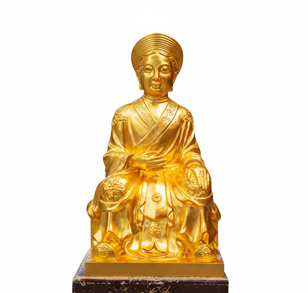Từng đường nét mềm mại, khuôn mặt hiền từ thể hiện rõ thần thái linh thiêng của Bà.