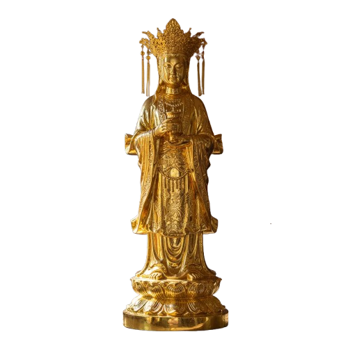 Tượng Cô Chín Sòng Sơn Bằng Đồng – Linh Vật Thờ Mẫu Mang Lại Bình An Và Tài Lộc