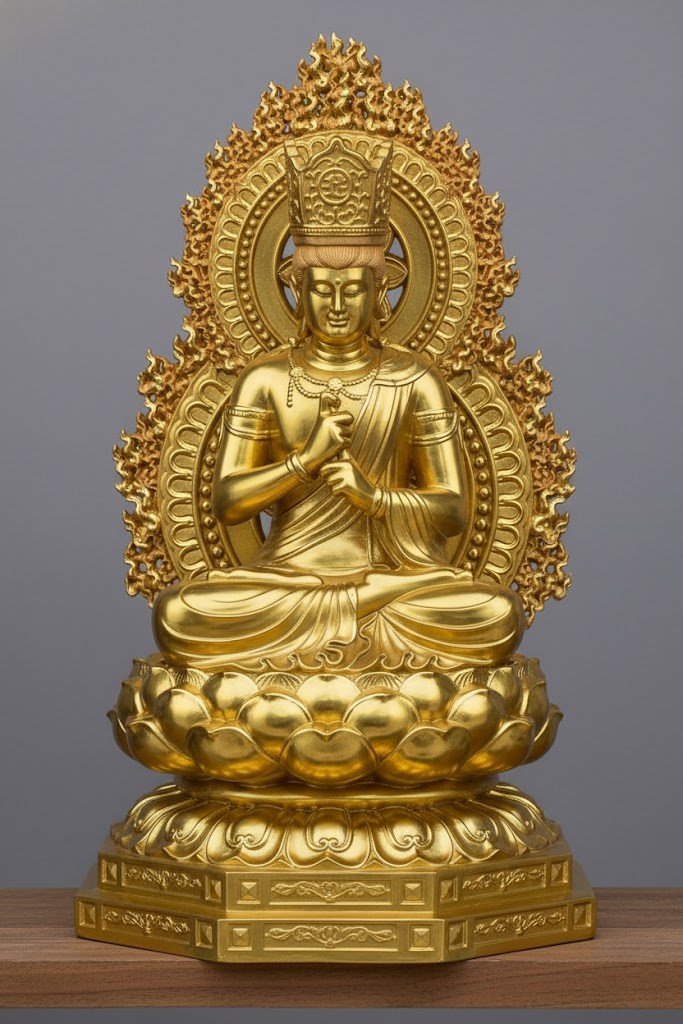 Tượng ĐẠI NHẬT NHƯ LAI (Vairocana Buddha) Bằng Đồng – Biểu Tượng Pháp Thân Thanh Tịnh Và Ánh Sáng Giác Ngộ Vô Biên