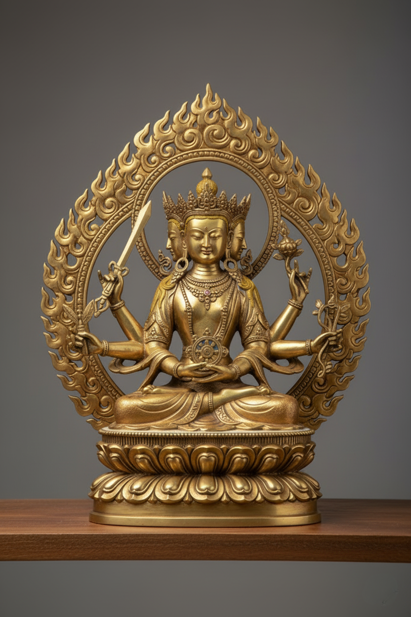 Tượng ĐẠI NHẬT NHƯ LAI (Vairocana Buddha) Bằng Đồng – Biểu Tượng Pháp Thân Thanh Tịnh Và Ánh Sáng Giác Ngộ Vô Biên
