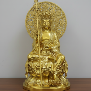 Tượng ĐỊA TẠNG VƯƠNG BỒ TÁT Bằng Đồng – Biểu Tượng Đại Nguyện Sâu Dày Và Thần Lực Độ Thoát Ác Đạo