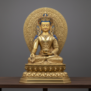 Tượng DƯỢC SƯ LƯU LY QUANG NHƯ LAI (Bhaiṣajyaguru Buddha) Bằng Đồng – Biểu Tượng Thân Lưu Ly Thanh Tịnh Và Đại Nguyện Tiêu Trừ Bệnh Khổ