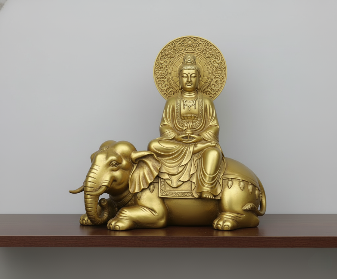 Tượng ĐẠI HẠNH PHỔ HIỀN BỒ TÁT Bằng Đồng – Biểu Tượng Hạnh Nguyện Vô Biên Và Đại Lực Thành Tựu