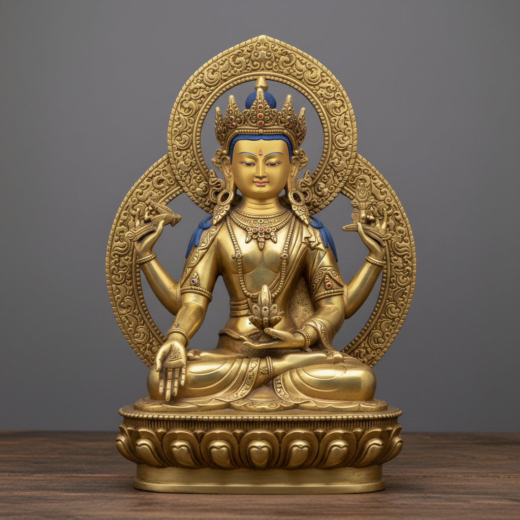 Tượng QUÁN TỰ TẠI BỒ TÁT (Avalokiteśvara) Bằng Đồng – Biểu Tượng Đại Bi Vô Ngại Và Thần Lực Cứu Khổ Cứu Nạn