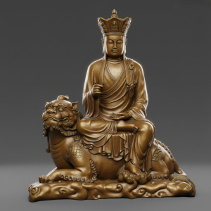TƯỢNG ĐÚC ĐỒNG ĐỊA TẠNG VƯƠNG BỒ TÁT CƯỠI ĐỀ THÍNH – BIỂU TƯỢNG ĐẠI NGUYỆN, TRÍ TUỆ VÀ CỨU KHỔ CỨU NẠN